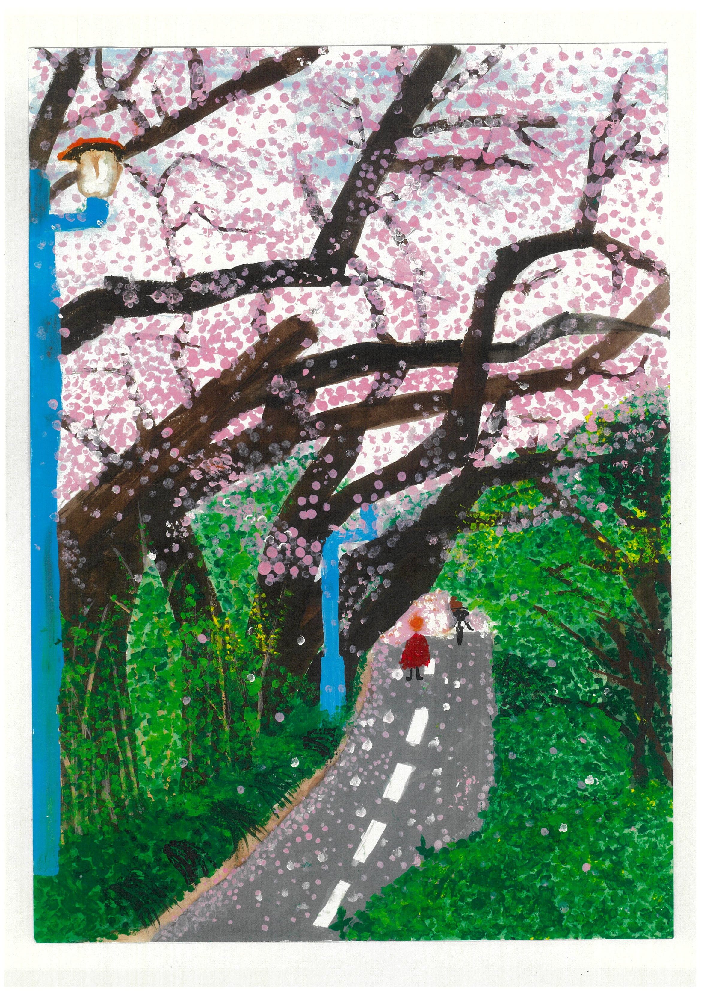 銀賞「桜満開!!」小平市立小平第七小学校5年生 日暮希さん