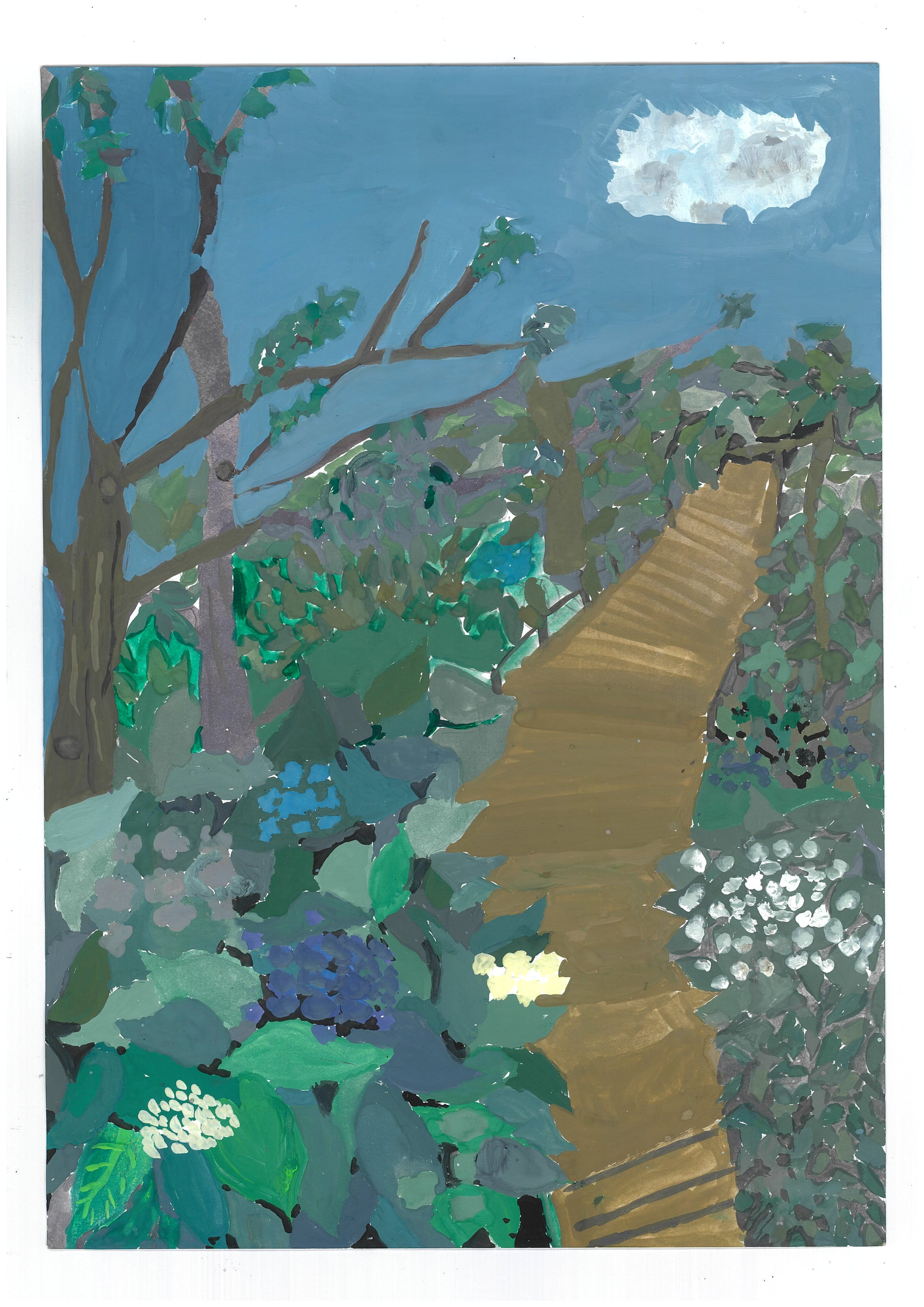 銀賞「季節はずれのアジサイ」小平市立花小金井小学校6年生 岩﨑友里さん