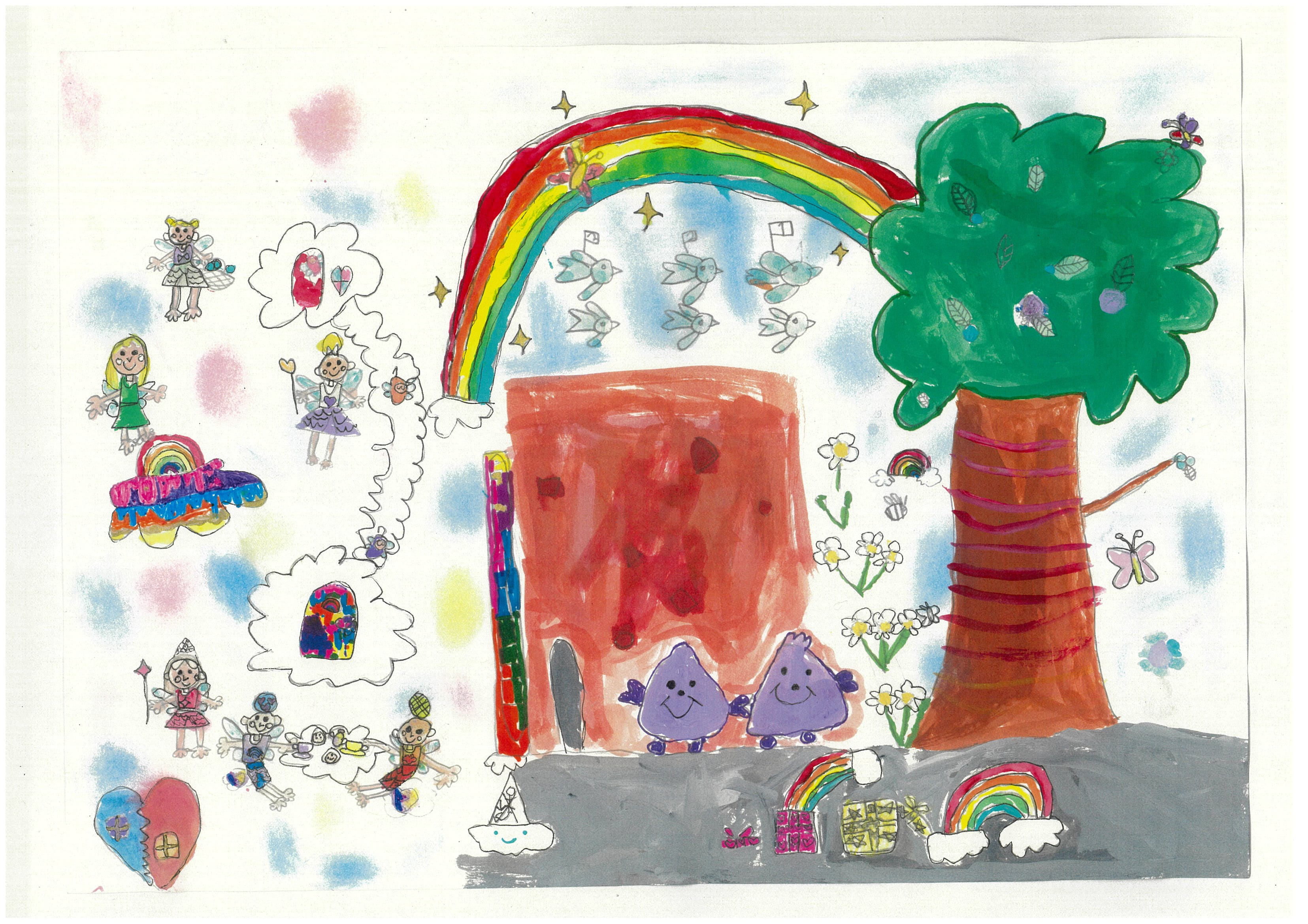 努力賞「妖精と出会ったブルベー」小平市立小平第二小学校1年生 梶原リーヤガウチャンさん