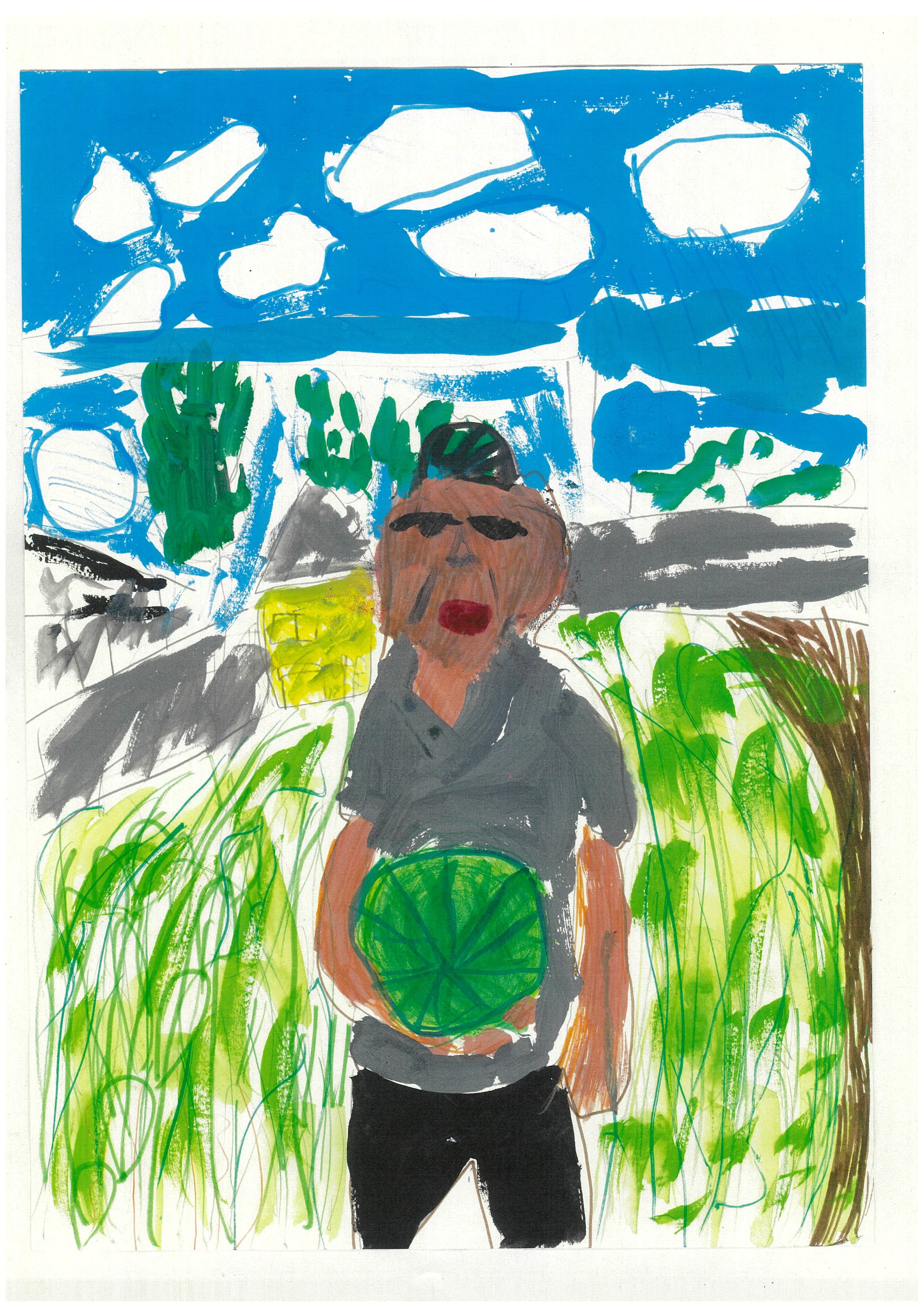 努力賞「大きいスイカがとれたよ!!」小平市立小平第九小学校3年生 久保田和さん